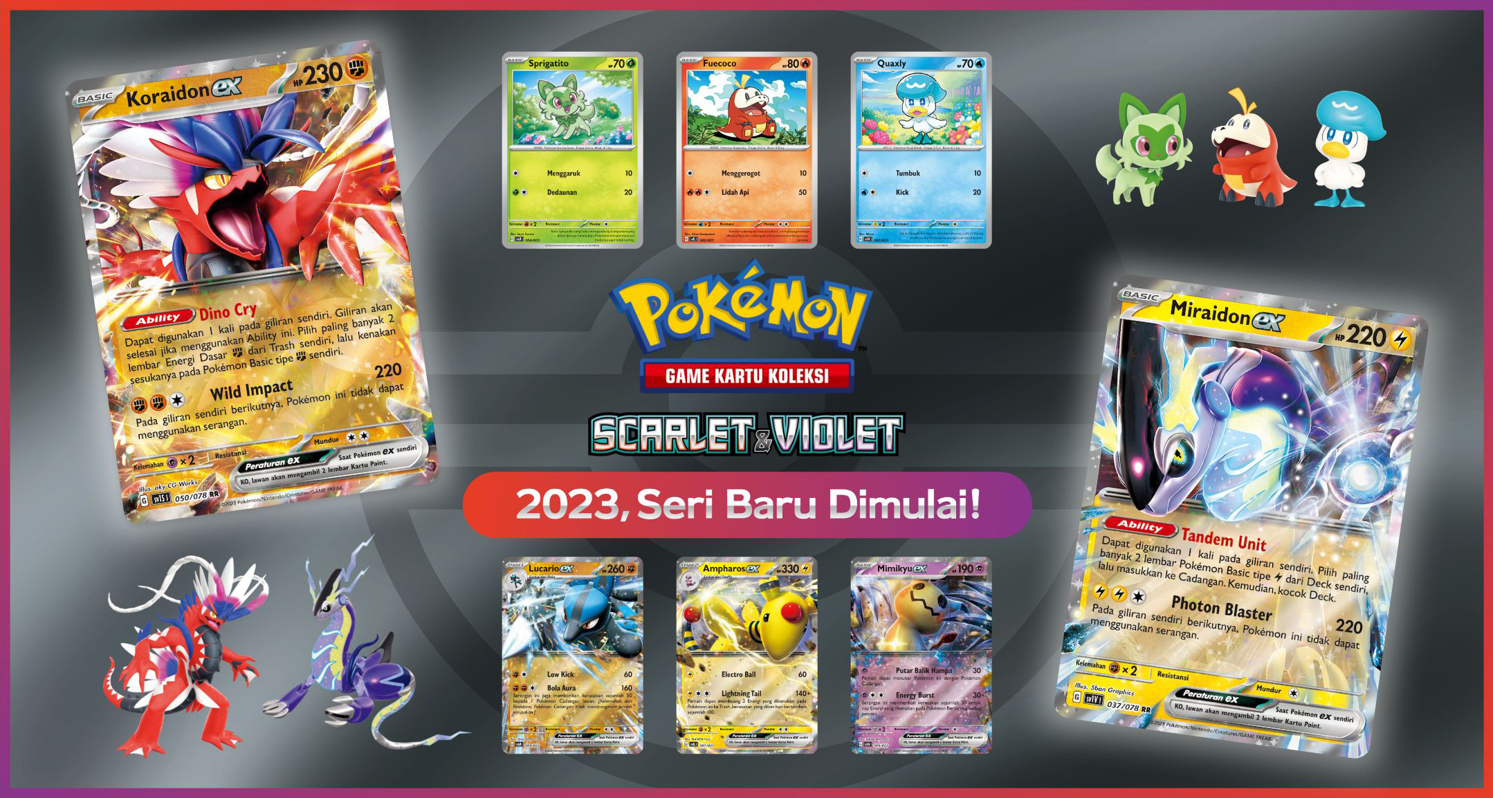 Pokémon Game Kartu Koleksi Scarlet & Violet. 2023, Seri Baru Dimulai!
