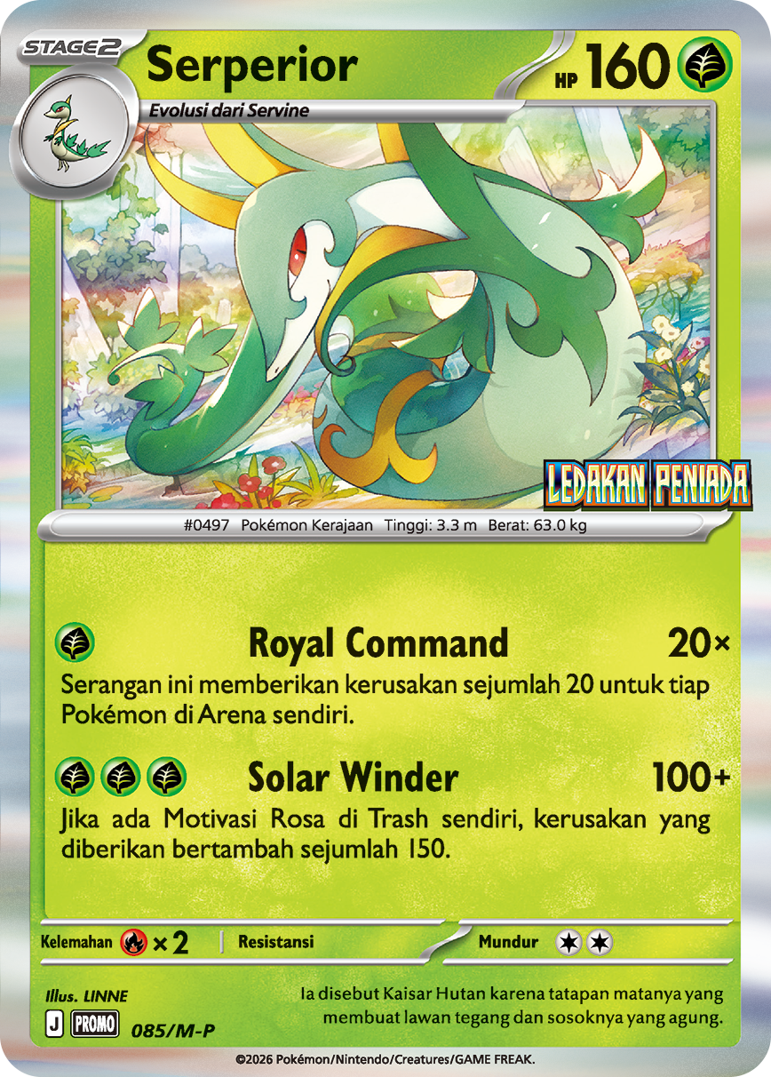 PokemonPokemon_Ledakan Peniada_Pertandingan Ekspansi Baru_Serperior_Trading Card Game_20260402
