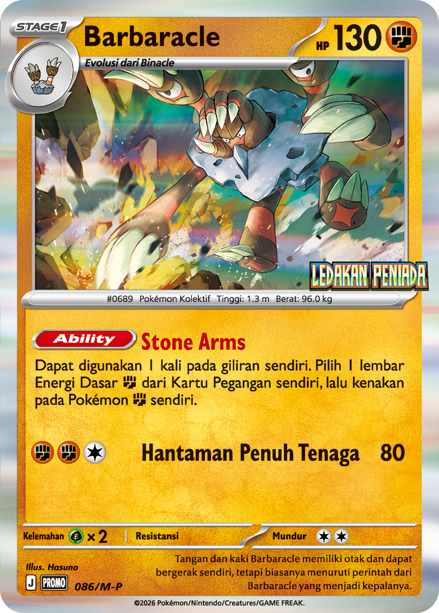 PokemonPokemon_Ledakan Peniada_Pertandingan Ekspansi Baru_Barbaracle_Trading Card Game_20260402