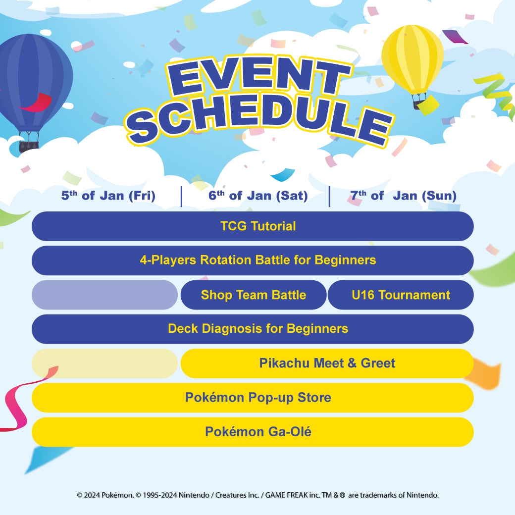 Pokémon TCG Showdown 2024_Event Schedule