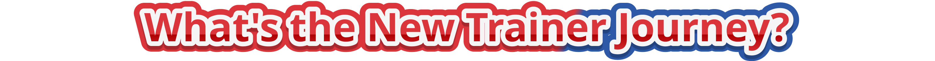 What's the New Trainer Journey?